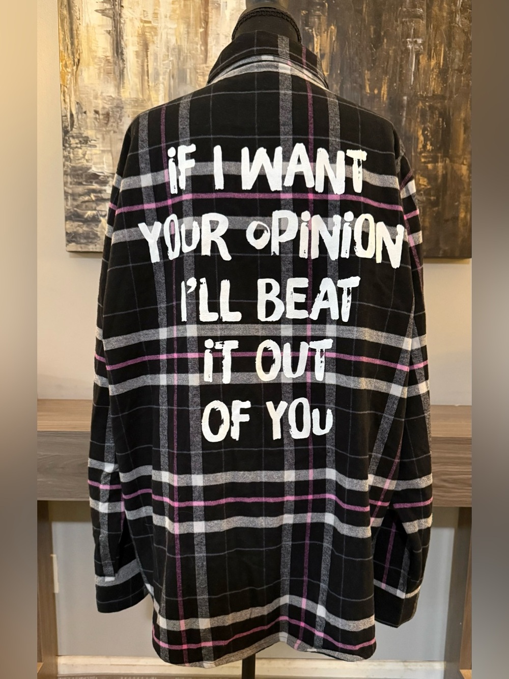 Cakeworthy Elvira Mistress of the Dark Opinion Flannel Shirt Purple Black XL